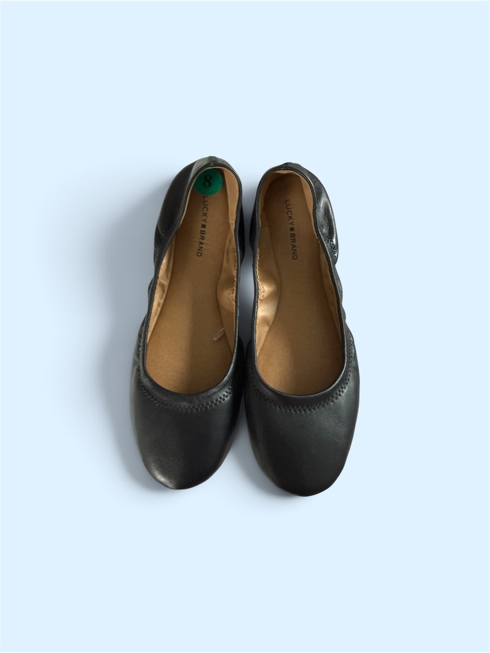 Lucky Brand Black Leather Ballet Flats
